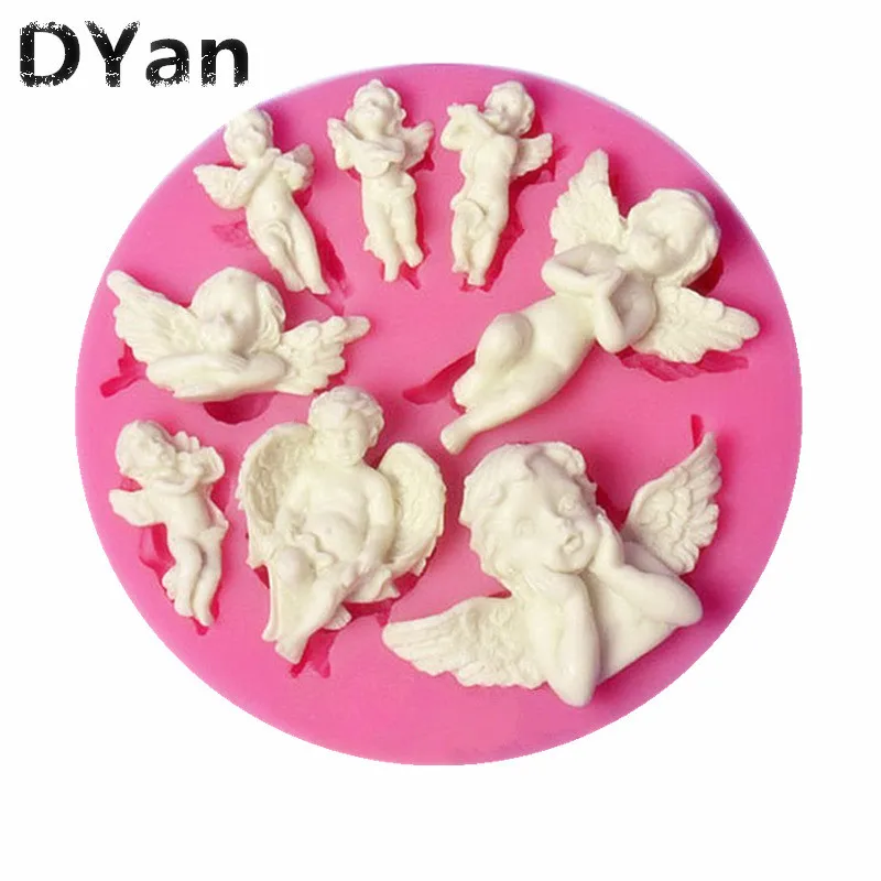 

New Angel Baby DIY Silicone Fondant Cake Molds Chocolate Cupcake Resin Mold Cake Tools Kitchen Baking Decoration Form A1299