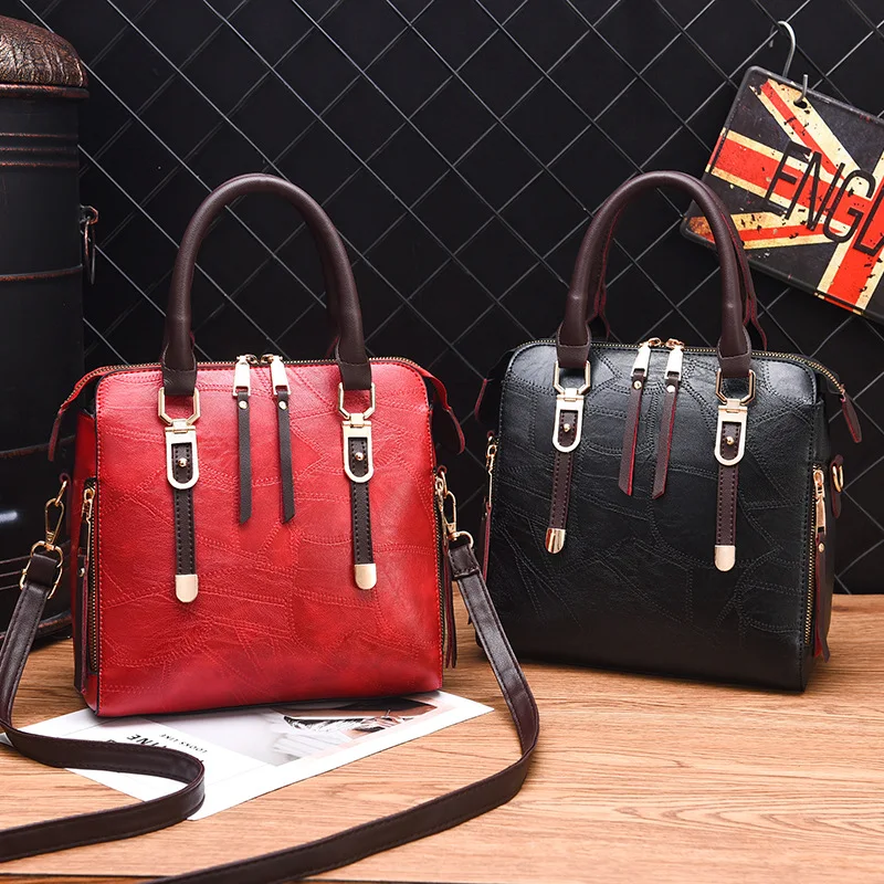 جديد العلامة التجارية المرأة PU حقائب يد جلدية السيدات حقيبة كبيرة مفتوحة من أعلى الإناث خمر حقائب كتف Femininas كيس جديد الأزياء Crossbody أكياس