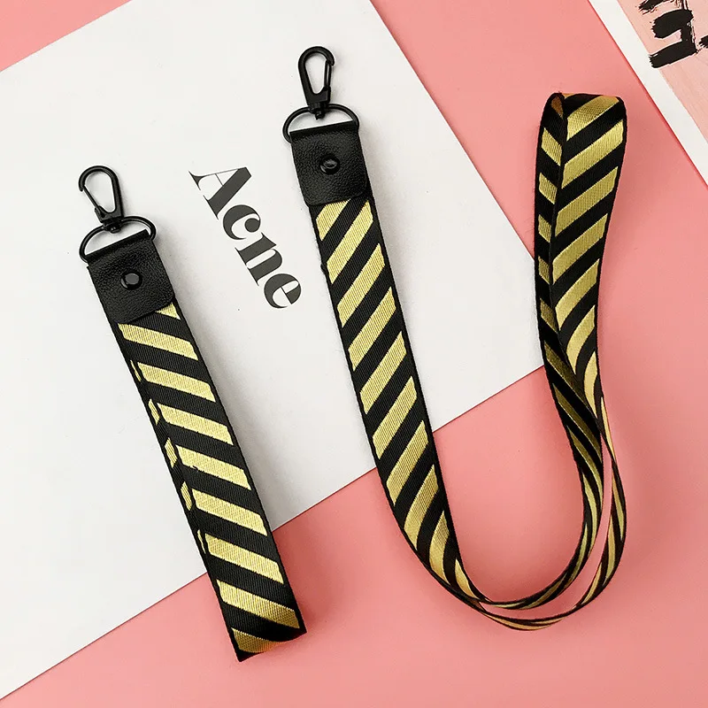

Fashion US Japan Street Brand Lanyard Wrist Neck Strap for keys ID Card Phone Straps for iPhone Redmi Hang Rope Stripe Pattern