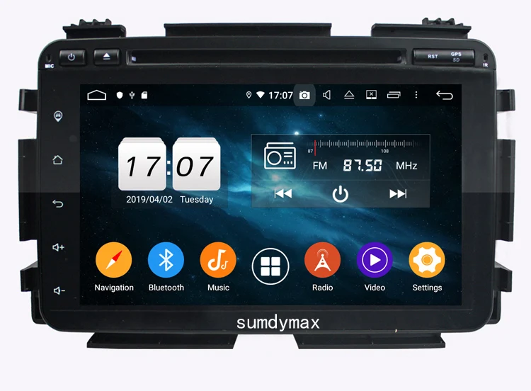 Sale 4GB RAM 8" Octa Core 2 Din Android 9.0 Car PC DVD Player Fit For HONDA HRV XRV HR-V VEZEL 2015 with Radio Audio Bluetooth GPS 4