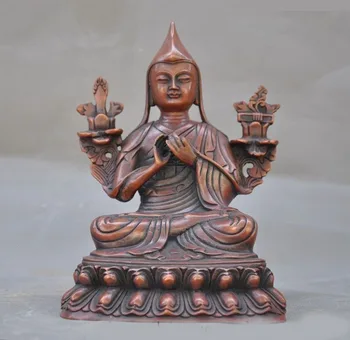 

Christmas old Tibetan bronze Buddhism temple Je Tsongkhapa master Guru Lama Buddha statue New Year