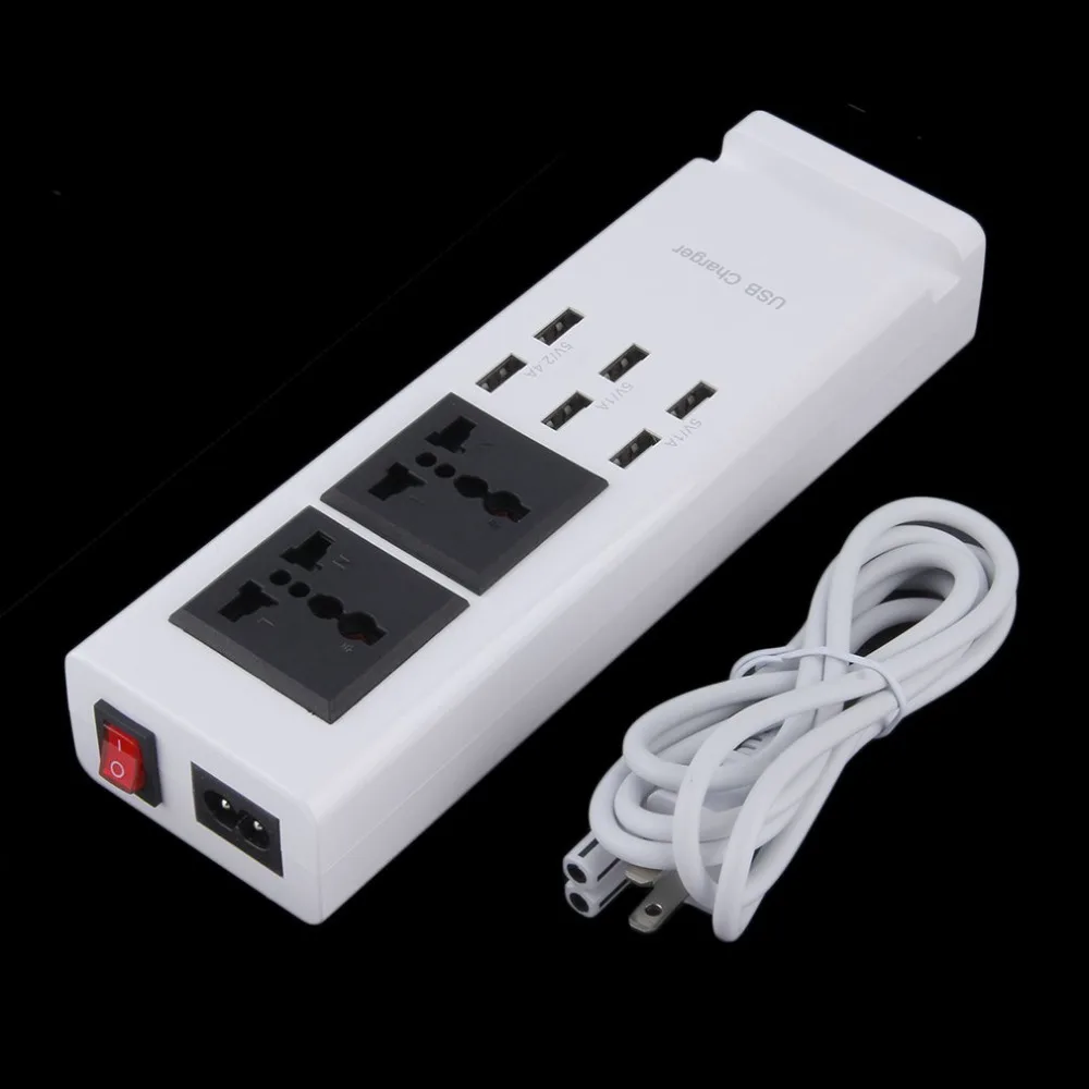 

Smart Socket 2-AC Outlet 6 USB Port Power Strip for Home/Office Use
