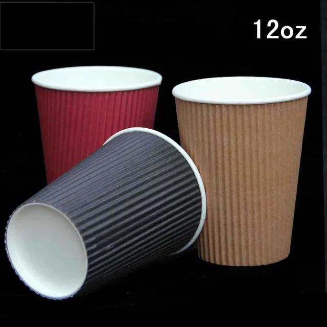 12oz Colorful Corrugated Disposable Party Paper Cup With Lids Kraft 12oz Colorful Corrugated Disposable Party Paper Cup With Lids Kraft Coffee Cups For Birthday
