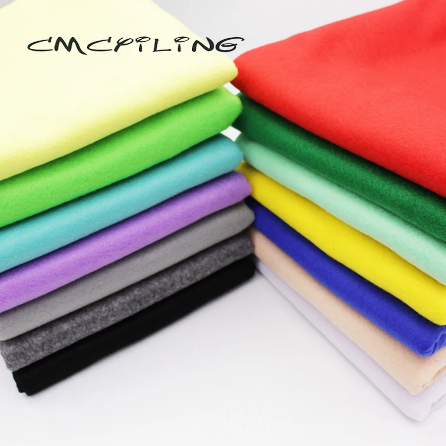 

CMCYILING 1.2 MM Thickness Soft Felt Farbric For Needlework Sewing Felts Crafts Dolls Polyester Nonwoven 45CM*110CM