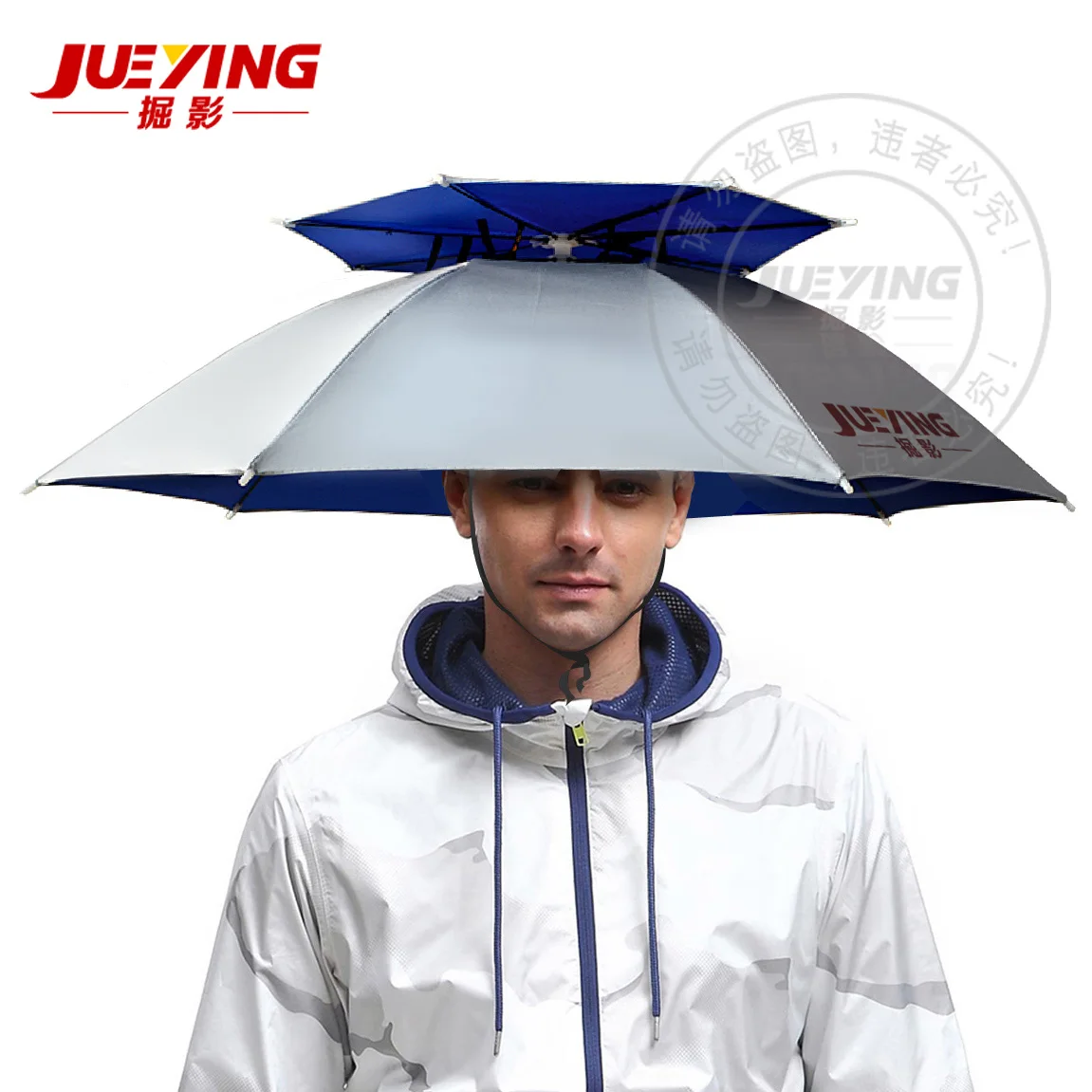 Professional Double Sun cap double layer Fishing umbrella anti uv rain