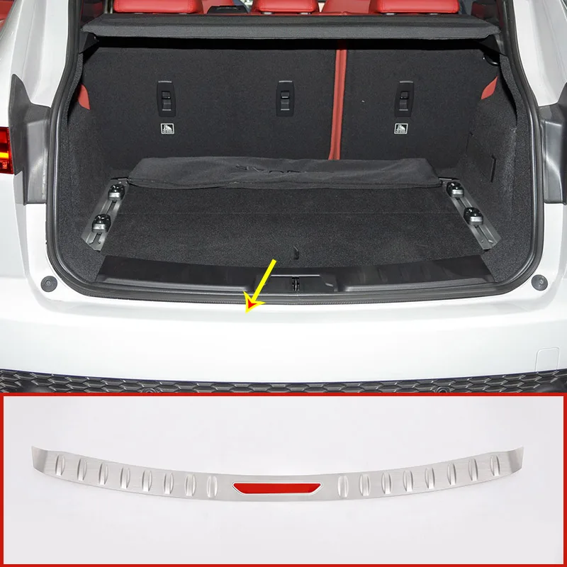 For Jaguar E Pace EPACE Car Stainless Steel Silver Rear Bumper Plate