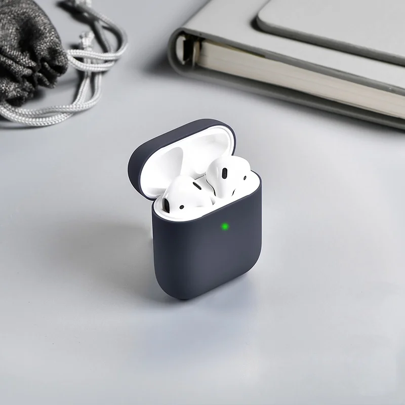 Беспроводной Bluetooth чехол для наушников для Airpods 2 силиконовый чехол мягкий резиновый полный защитный чехол для Airpods 2 Чехол