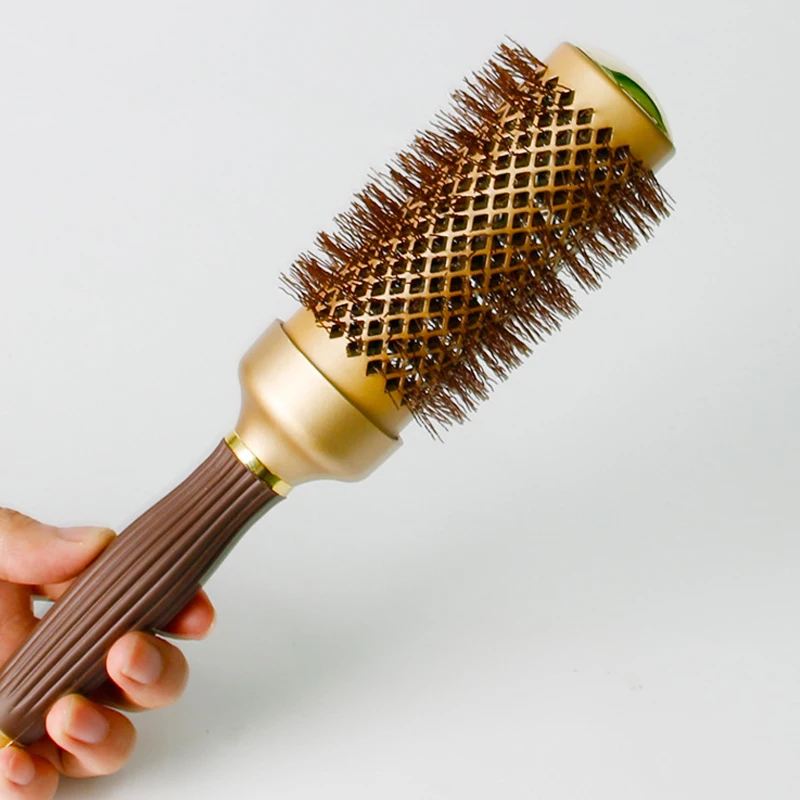 Redonda de Cabelo Resistente ao Calor Pente para Cabeleireiro Tamanhos Escova Cerâmico Estilo Curling Cerâmica Ionic Escovas Redondas 1245 4 Pçs - Set 13 Beleza e saúde