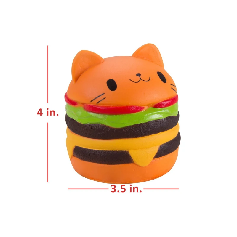 Jumbo Squishy Luky Cat гамбургер Мягкие игрушки Дети антистресс игрушки ароматизированные медленно растущие Squishies Снятие Стресса Игрушка для развлечения