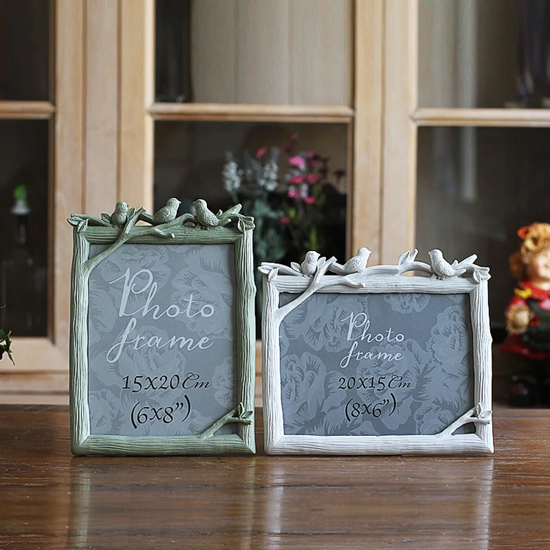 5 6 7 8 Tiga Burung Foto Frame Resin Mewah Bingkai Foto