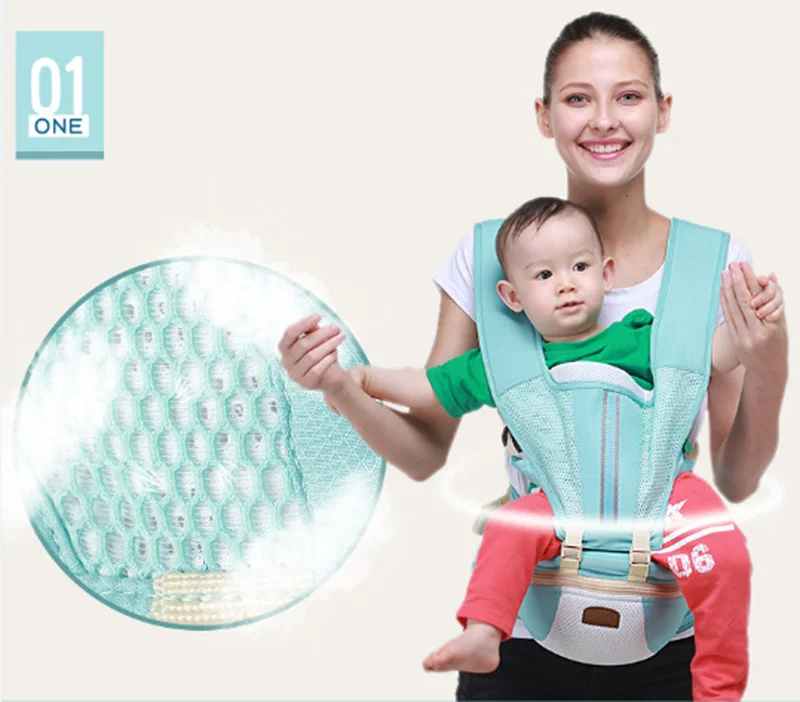 Baby Carrier Breathable Multifunction Hip Seat Baby Care Sling Wrap Rider Ergonomic Design New Fashion Backpack Carrier BB3045 (2)