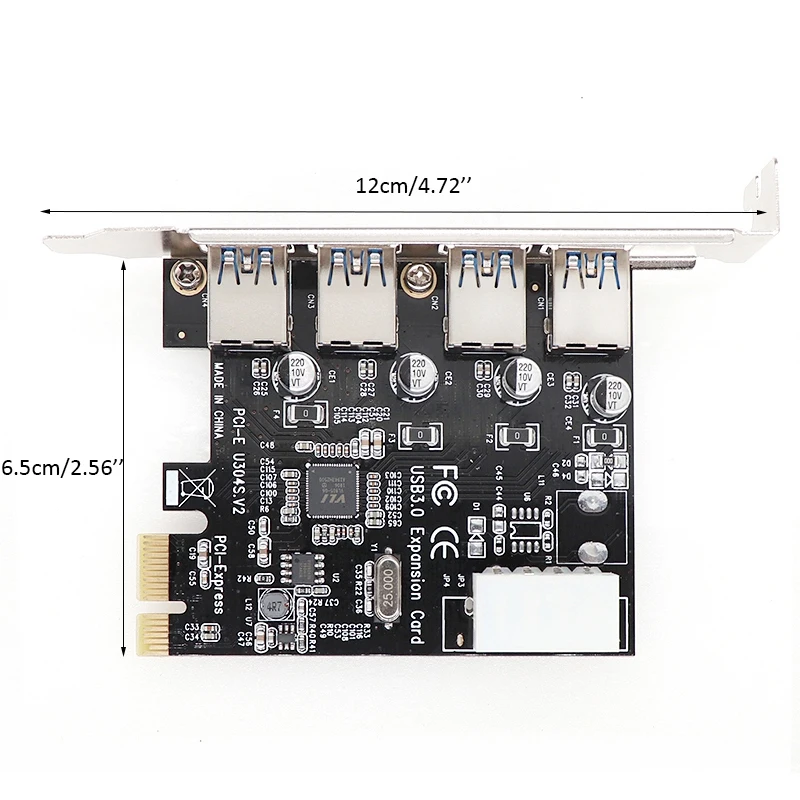 4 порта Usb 3,0 Pci-E Плата расширения Pci Express Pcie Usb 3,0 концентратор адаптер 4-портовый Usb3.0 контроллер Usb 3 0 Pci E Pcie Express