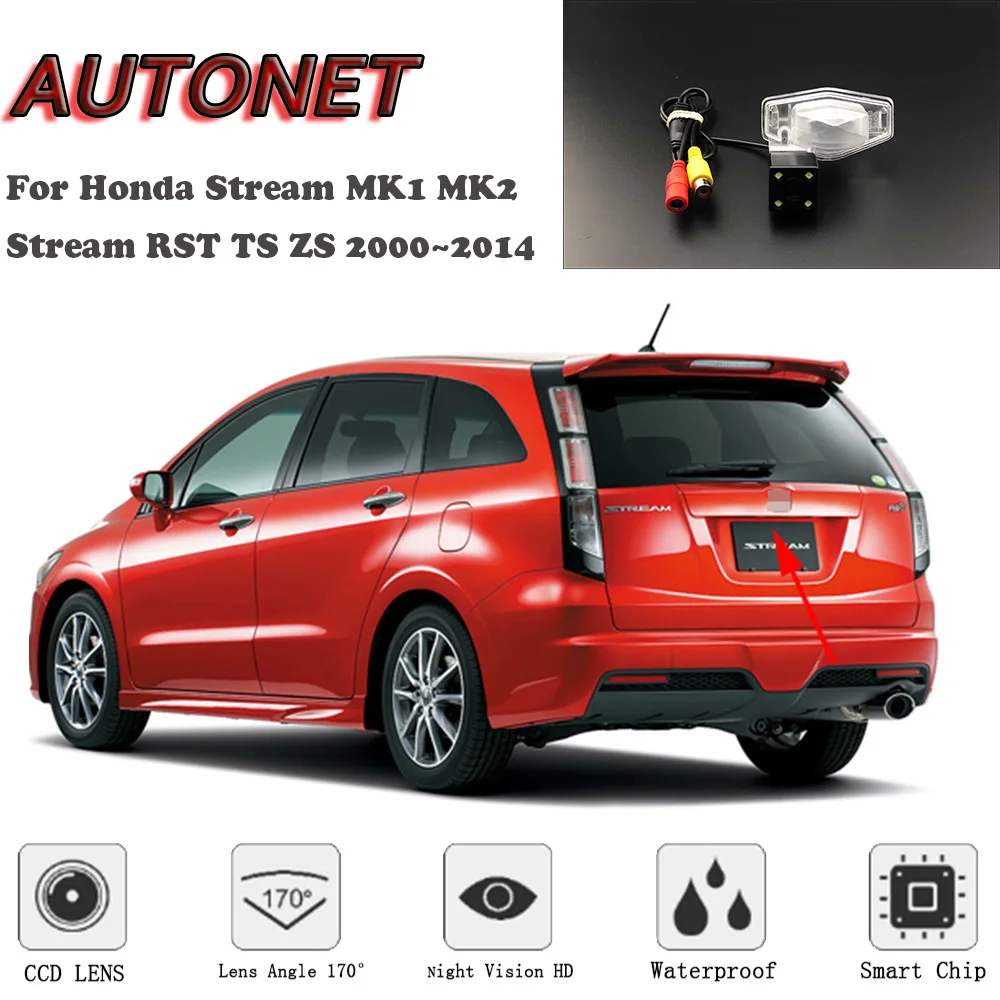 

AUTONET HD Night Vision Backup Rear View camera For Honda Stream MK1 MK2 Stream RST TS ZS 2000~2014 CCD/license plate Camera