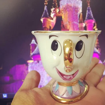

Beauty And The Beast Tea Set Ceramic Plate Saucer Mrs Potts Chip Teapot Cup Lovely Porcelain Coffee Creative Xmas Gift