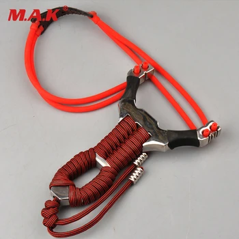 

Outdoor Archery Double Slots Slingshot 304 Stainless Steel Anti-curved and Rubber Band for Hunting Shooting Sports Supply