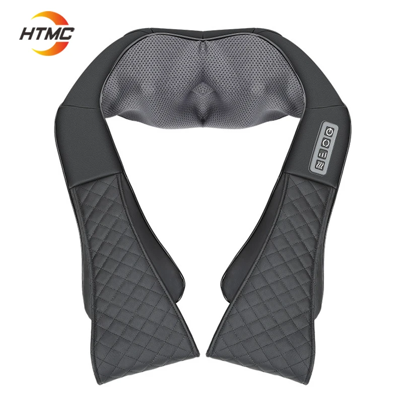

Electric Heating Neck Massager Cape Shiatsu Car Home Infrared KneadingTherapy Ache Leather Shoulder Back Massageador Relax Black