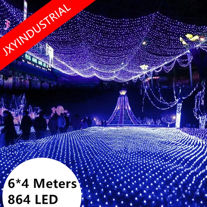 

Waterproof 4m*6m net led christmas led net lights fairy lights mesh nets fairy lights Outdoor garden new year wedding holiday