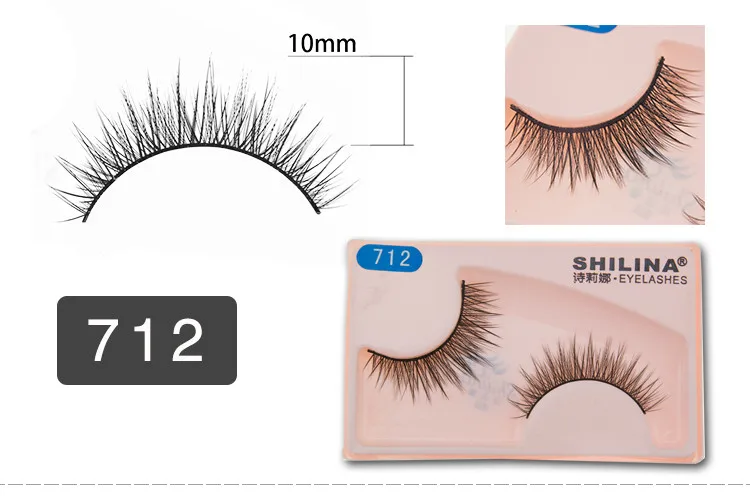 SHILINA 5 Pairlot 3D False Eyelashes Natural Long Fake Lashes Mink Full Strip Black Eye Lashes Free Gift False Eyelash Glue (4)