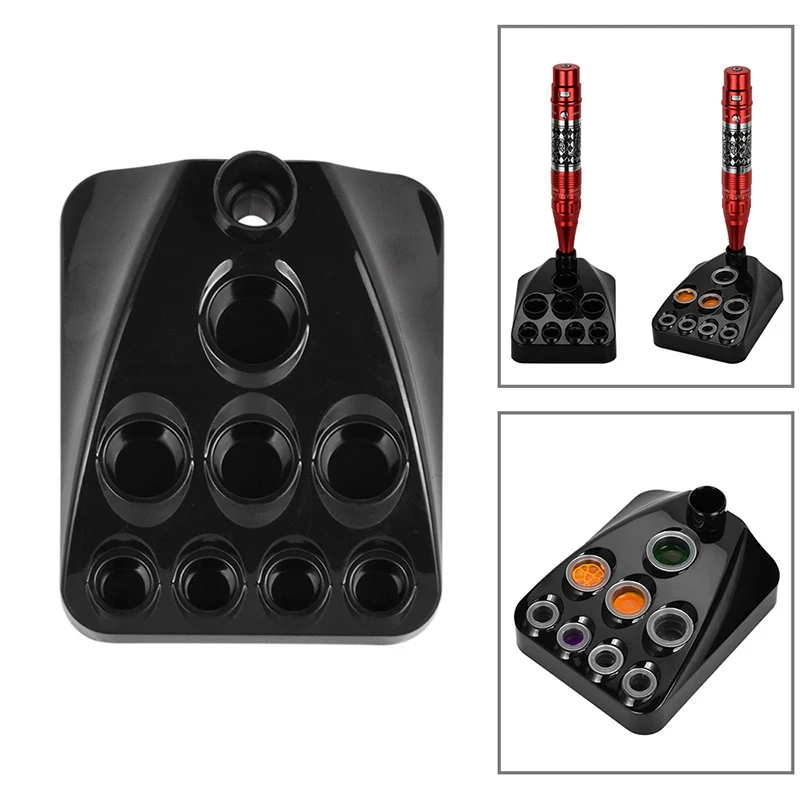 Plastic Tattoo Ink Rack 9 Hole Permanent Tattoo Makeup Ink Stand