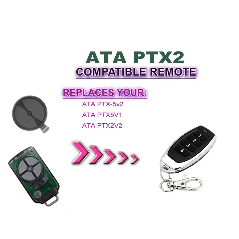 

New remote control for replace ATA PTX5V2 PTX2V2 Garage Door Triocode Control PTX-5V2 Transmitter remote