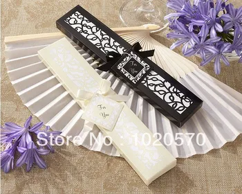 

100pcs/lot Luxurious Silk Fan in Elegant Gift Box Wedding Favors Lowest price Party Favors/wedding Gifts FREE SHIPPING