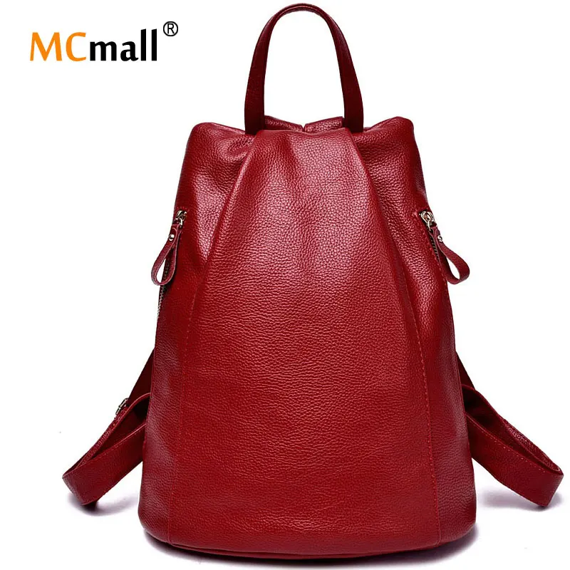 women genuine leather backpacks for women vintage school bag for