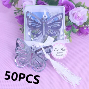 

50PCS Butterfly Bookmark Favors For Holy Communion Girl Baby Shower Graduation Birthday Wedding Favours And Gifts For Guest