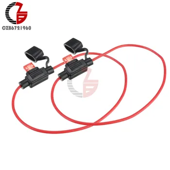 

2Pcs Waterproof Power Socket Mini Blade Type In Line Fuse Holders with 10A Fuse Car Replacement Fuses