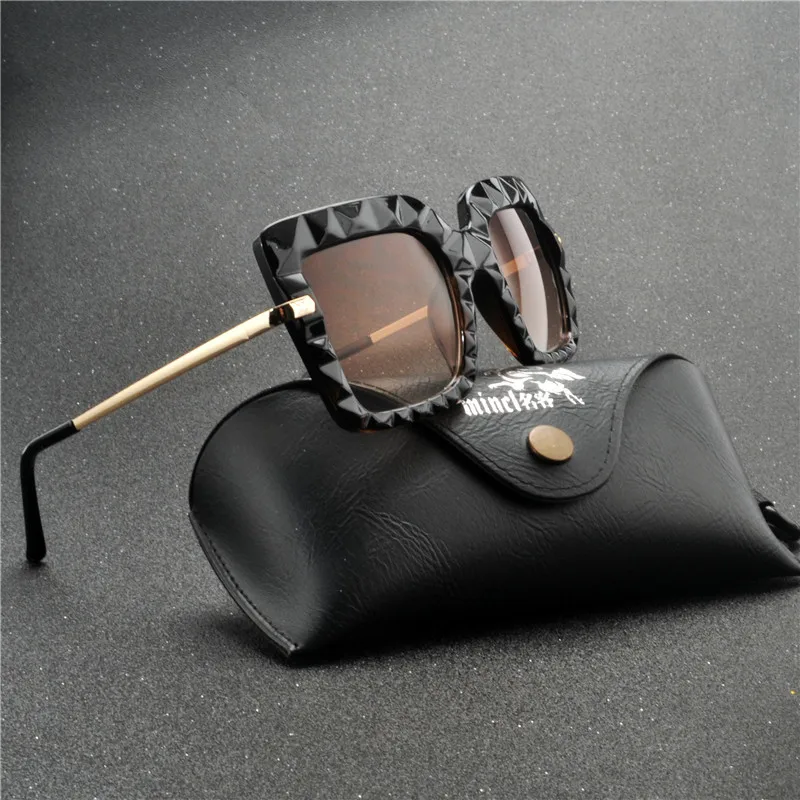 Женские квадратные солнцезащитные очки больших размеров, женские модные прозрачные солнцезащитные очки с кристаллами, модные солнцезащитные очки с бабочкой FML