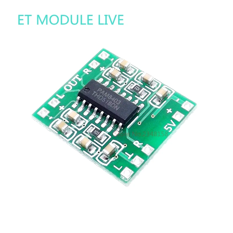 _ LIVE 5 шт. PAM8403 модуль супер плата цифрового усилителя 2*3 Вт Класс D опытный в USB