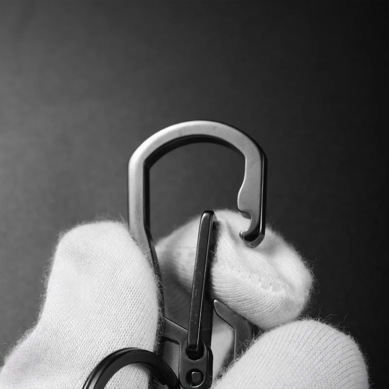 QOONG 2021 High Quality Metal Keyring Men's Stainless Steel Keychain Key Holder Belt Buckles Chaveiro Car Key Chain Y02 - Image 5