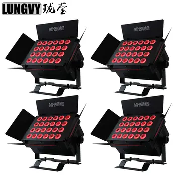 

Free Shipping 4pcs/lot 24x12W RGBW 4 IN1 Wide LED Wall Washer Light Flood Light For Square Film television