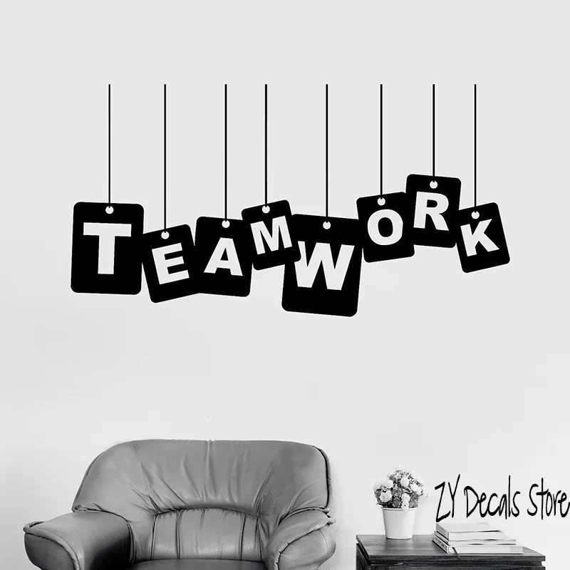 Teamwork Office Wall Decals Work Worker Motivation Stickers