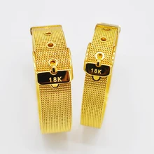 Серебряный/золотой цвет браслеты для женщин, мода 10 мм/14 мм сетки часы ремень браслеты и браслеты для женщин мужчин ювелирные изделия