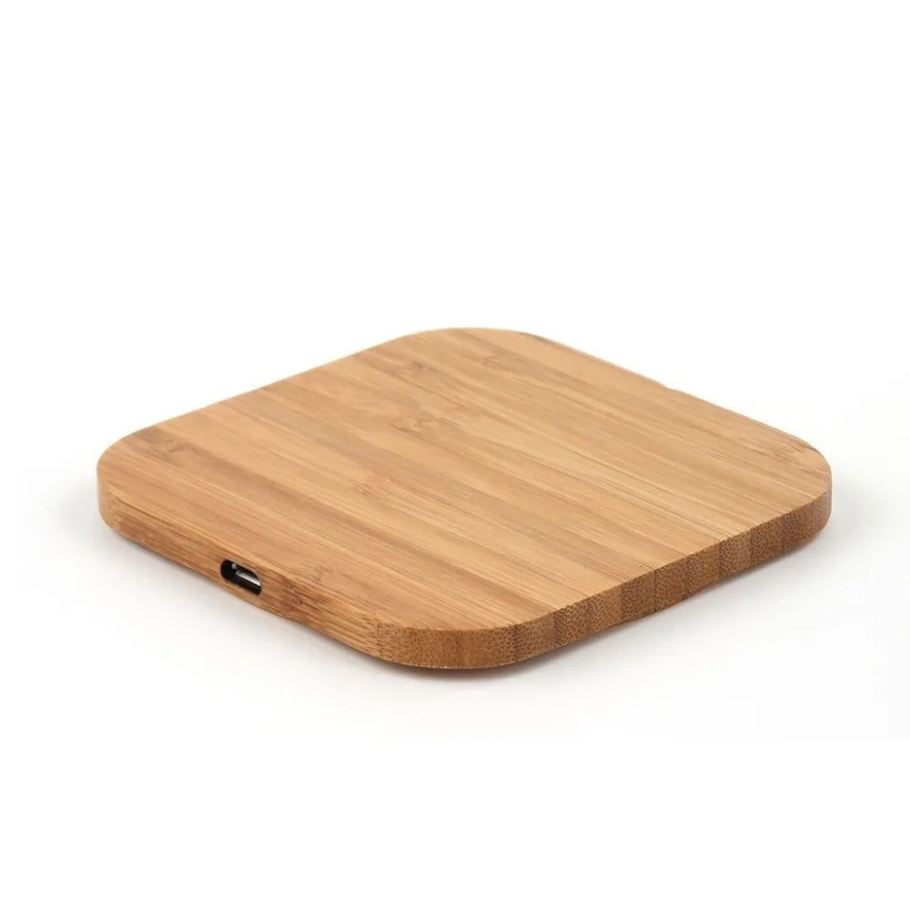Portable Qi Wireless Charger Charging Slim Wood Pad For Apple iPhone 8 Plus X Smart Phone Charger For Samsung S6 S7 S9 S8 Xiaomi