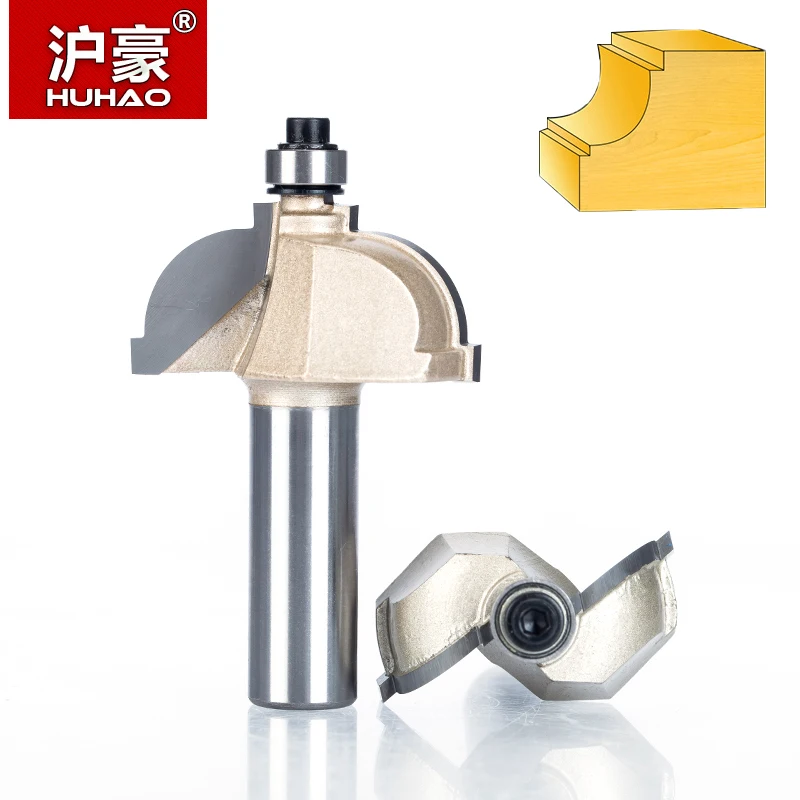 

HUHAO 1pc 1/2" Shank Router Bits For Wood Drawing Line Bit With Bearing Woodworking Tools Two Flute Endmill Milling Cutter