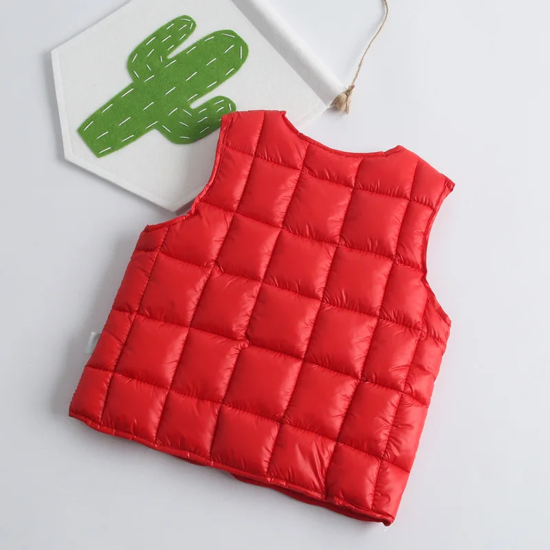 Down Vest Girl's Ultra Light Kids Down Vest Jacket Autumn Winter Sleeveless Coat