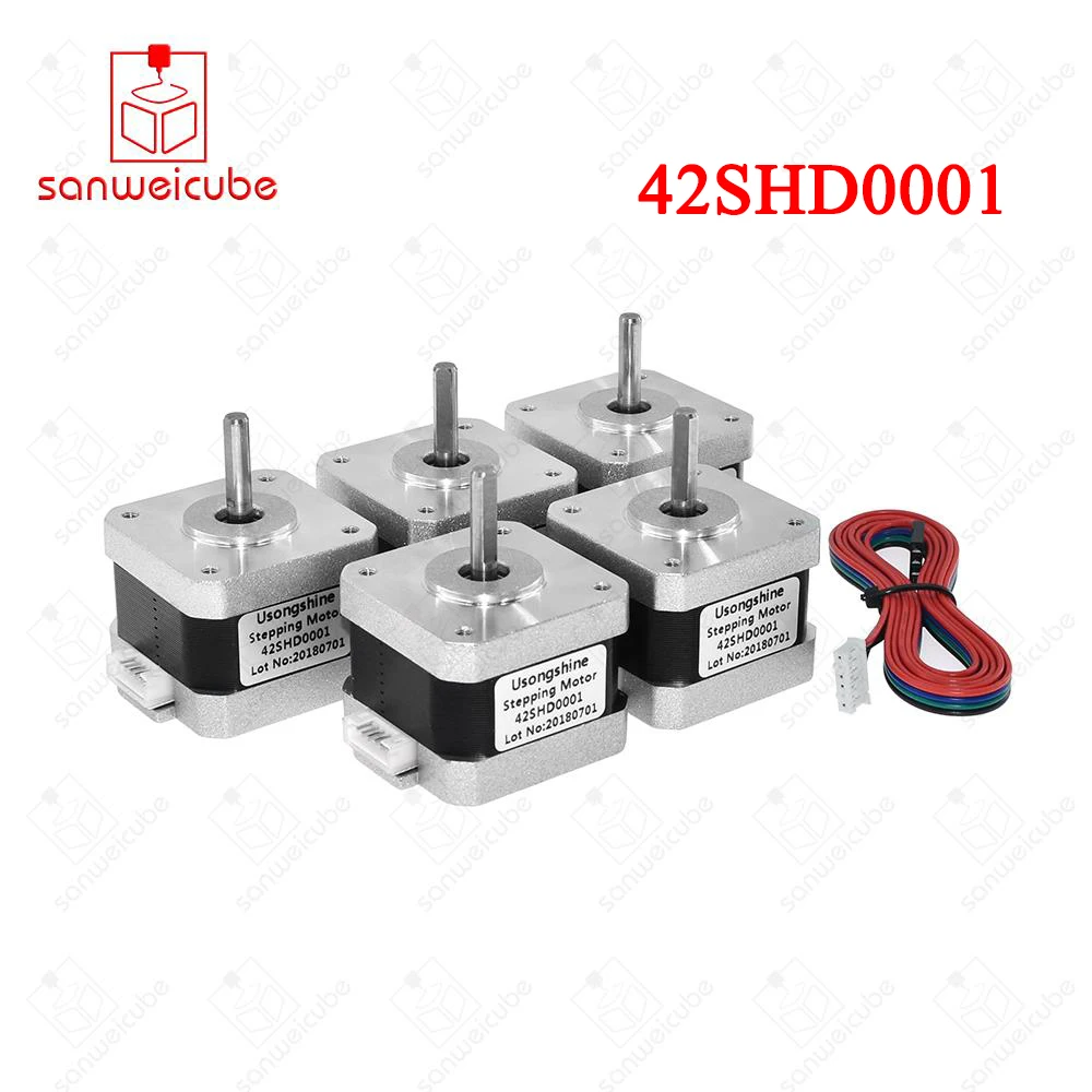 5pcs/lot 42SHD0001 Nema 17 Stepper Motor bipolar 4 leads ...