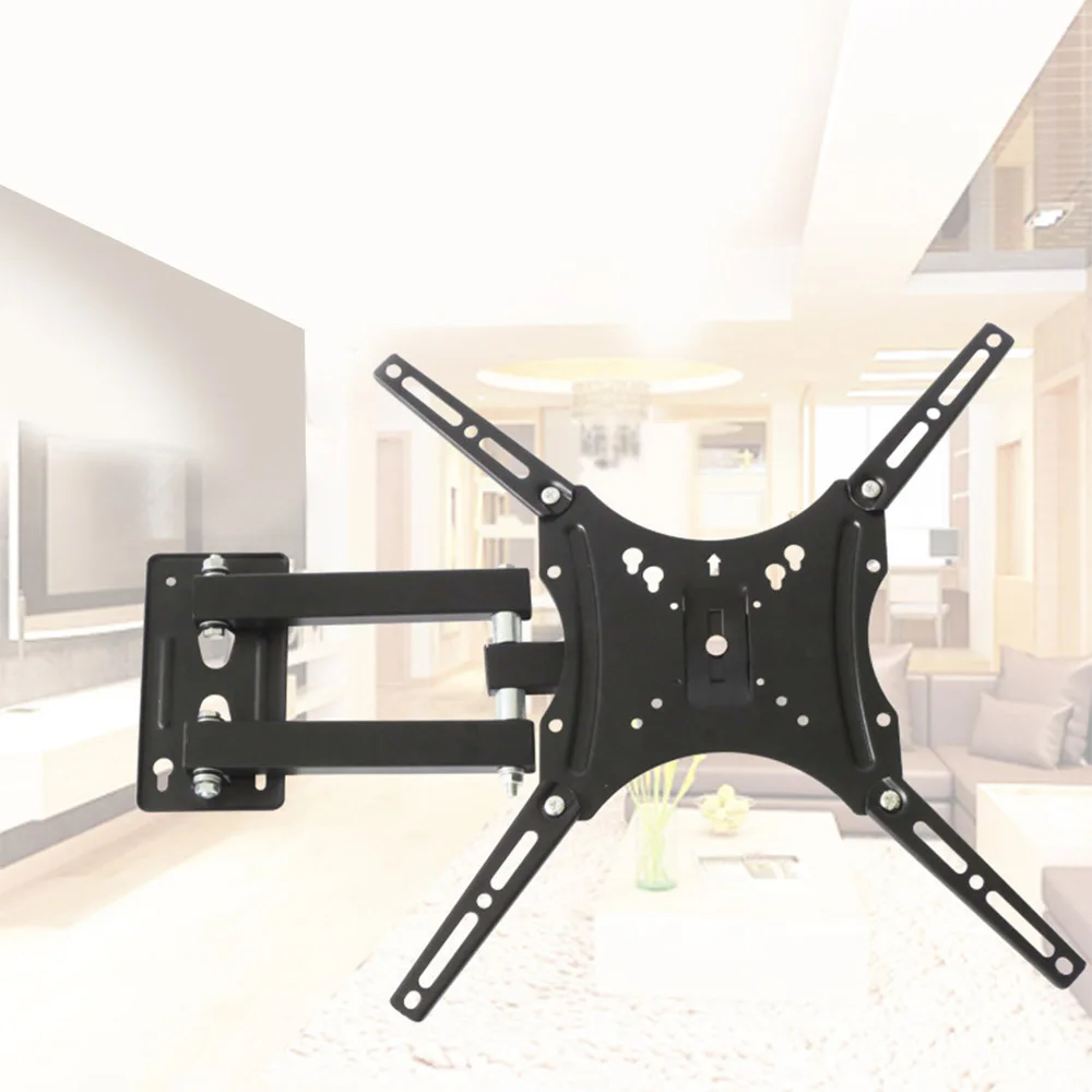 

Bracket TV Wall Mount for Most 14"-55" LED LCD Plasma Flat Screen Monitor up to 110 lb VESA 400x400 with Full Motion Swivel