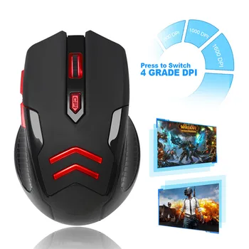 

Centechia New Gaming Wireless Mouse 2.4 Ghz 1600 dpi Portable Mouse For Macbook PC Windows 8 10 Laptop Computer Video Game GHMY