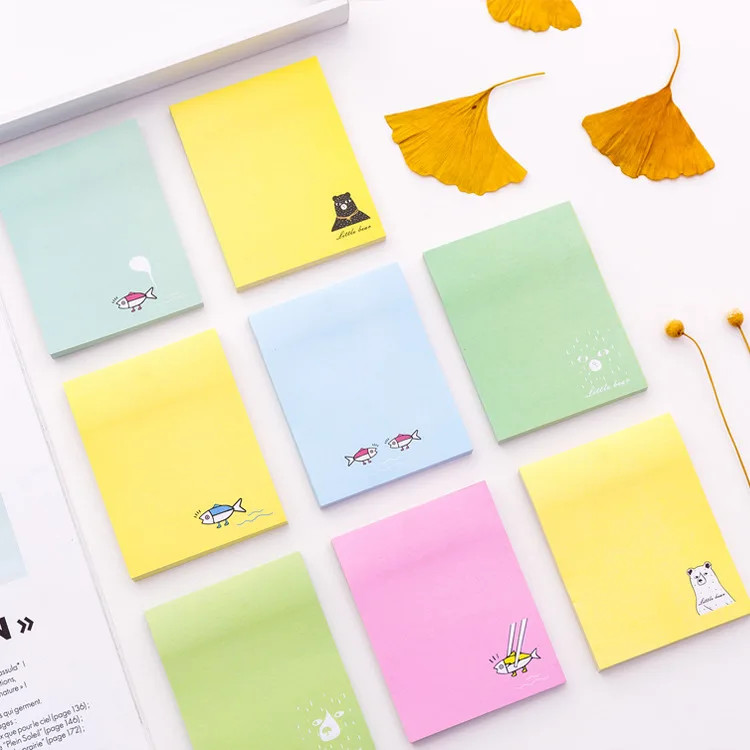 Красочные бумага милые заметки канцелярские Kawaii Наклейки Скрапбукинг Papeleria