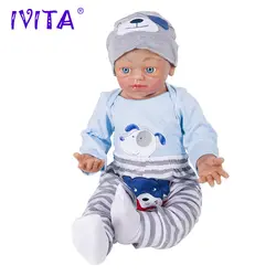 Ivita 56 см кремния детские куклы новорожденный Кукла Reborn силиконовые куклы ребенка внутренняя из нержавеющей стали Скелет подвижные куклы
