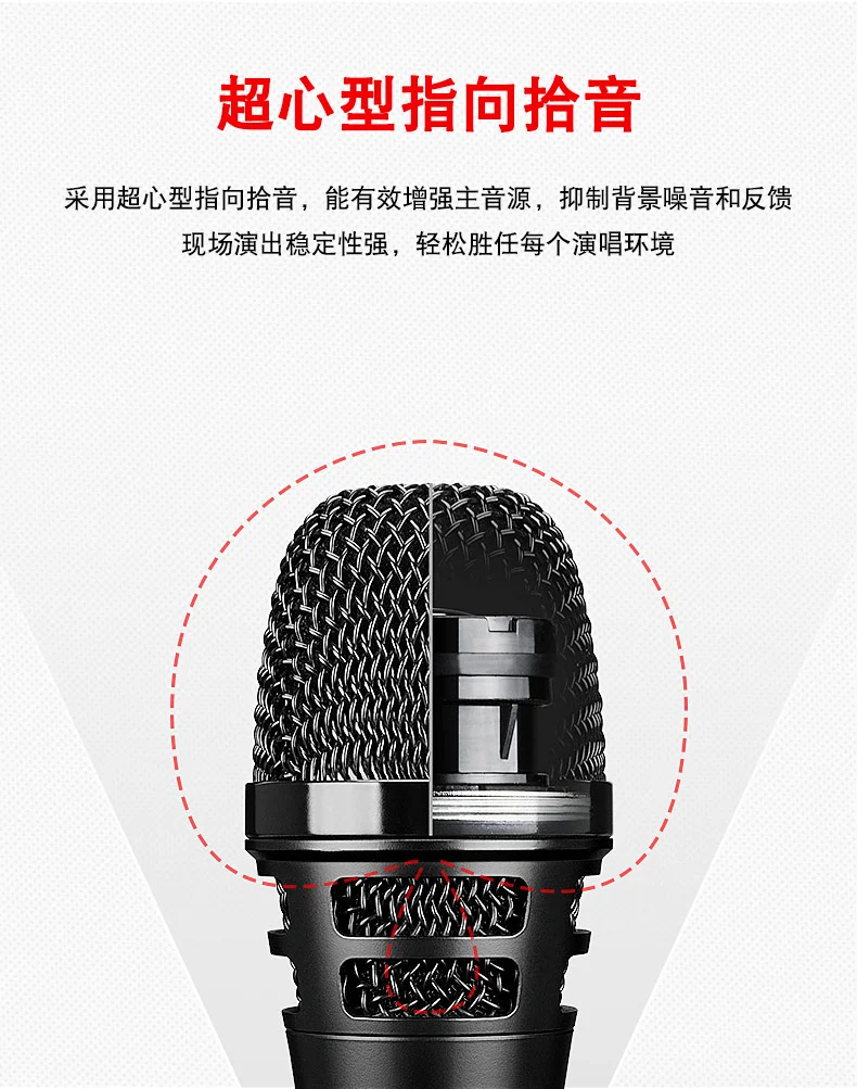 Профессиональный динамический микрофон TAKSTAR TA-60, звукосниматель для шоу на сцене, караоке, активного отдыха с кабелем 6 м