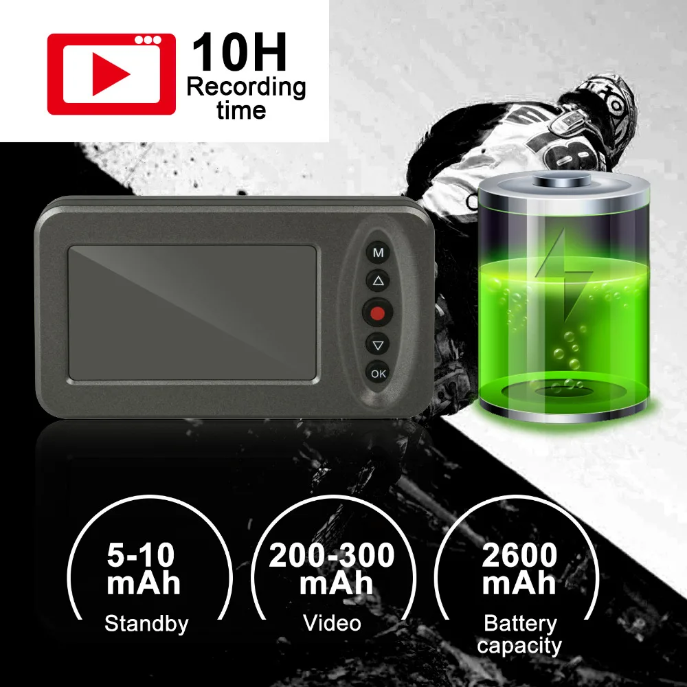 

3 Inch Motorcycle Video Recorder Full HD 1080P Motorbike Dash Cam Loop Recording Waterproof Moto Action Camera