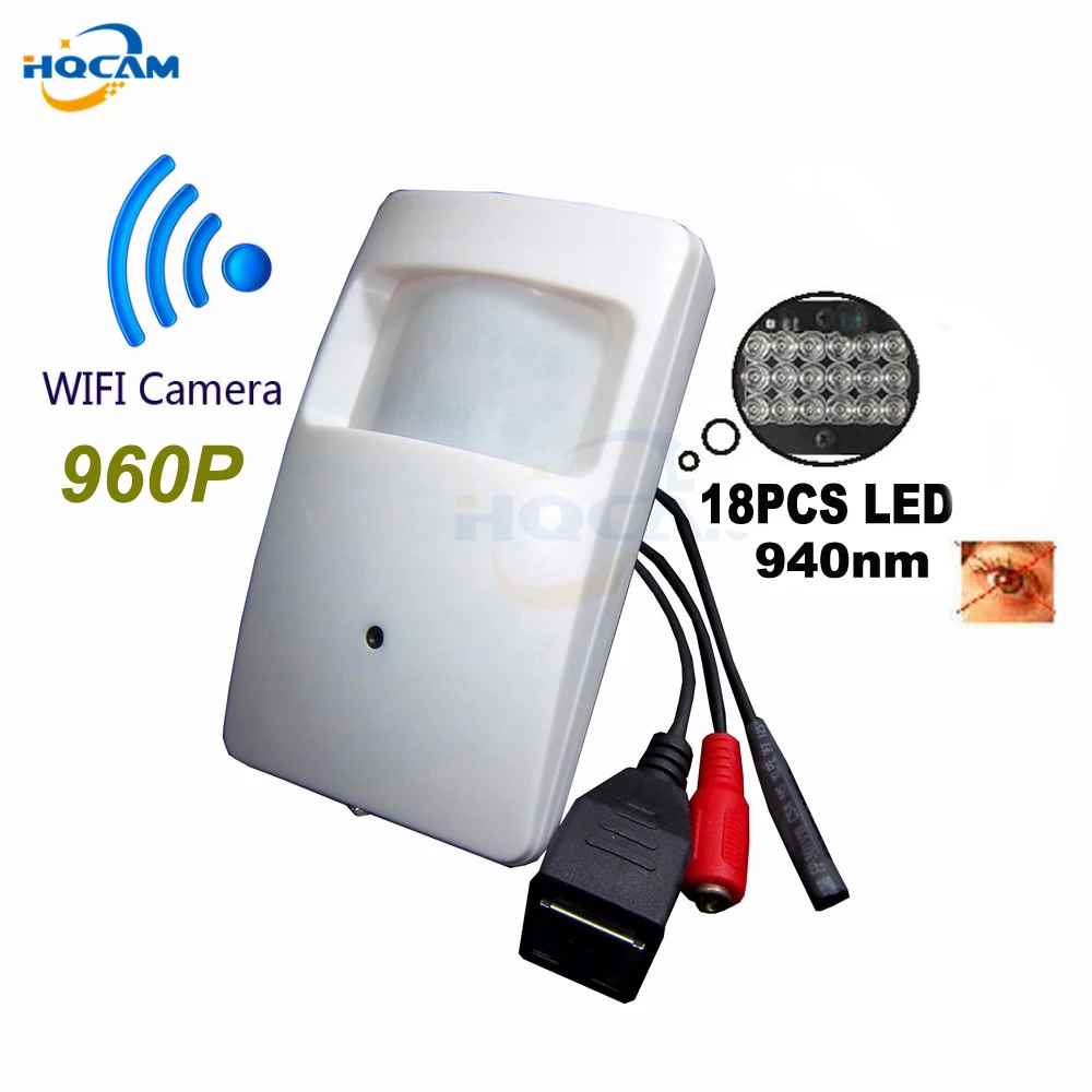 

HQCAM 960P mini ip camera wifi night vision Pir Motion Detector HQCAM Camera wifi Ip Camera Covert PIR IP Wireless wifi Camera