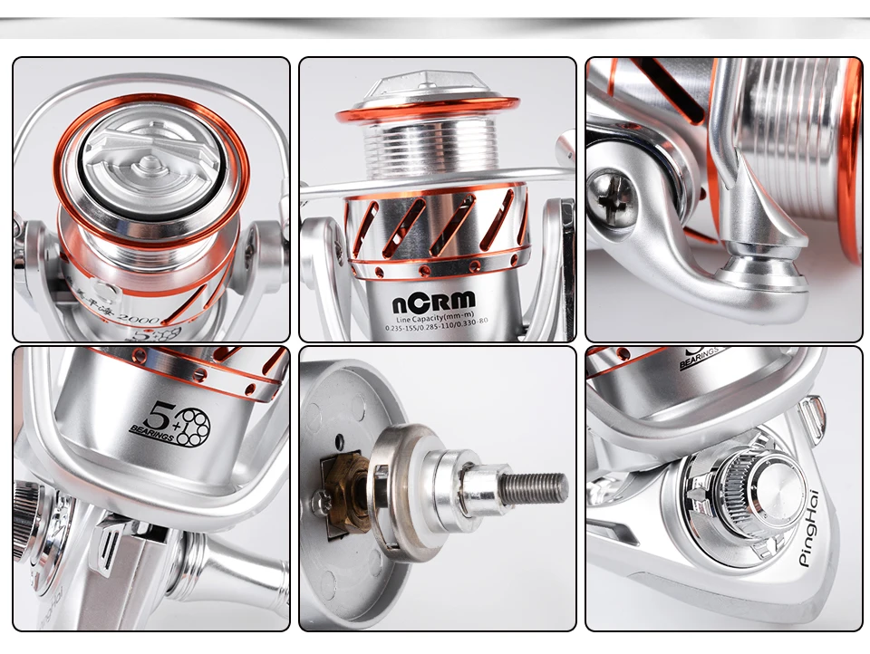 RYOBI RANMI PINGHAI Fishing Reel spinning reels 1000-8000 series 5.1:1/5.0:1 Gear Ratio MAX DRAG 10kg Ocean Boat Fishing wheels