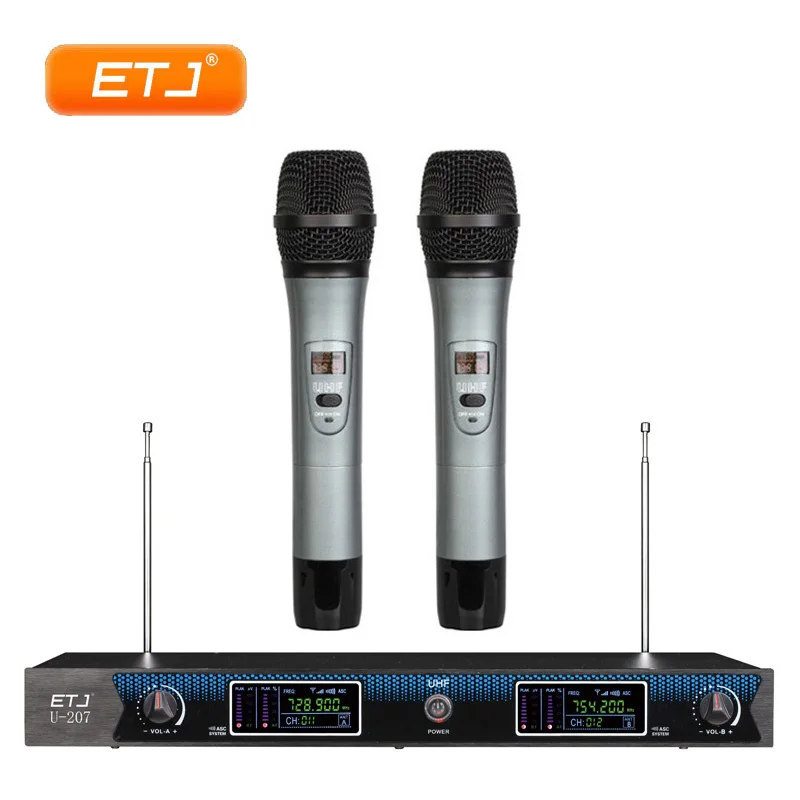 Профессиональный беспроводной микрофон 2 ручной передатчик Beltpack VHF беспроводной микрофон U-207