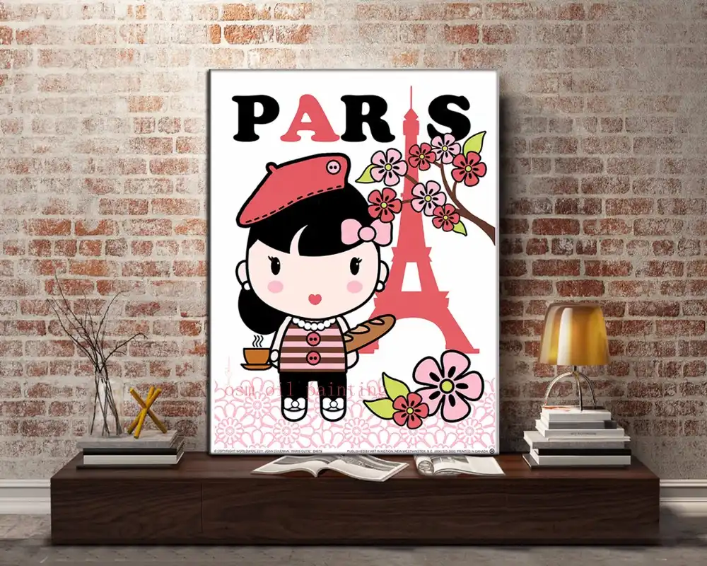 Arte De La Pared De Pinturas En Aerosol Dibujo Animado Chica