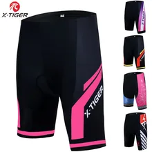 X-tiger calção feminino de ciclismo acolchoado em gel 3d, shorts de ciclismo à prova de choque para mtb e bicicleta de estrada