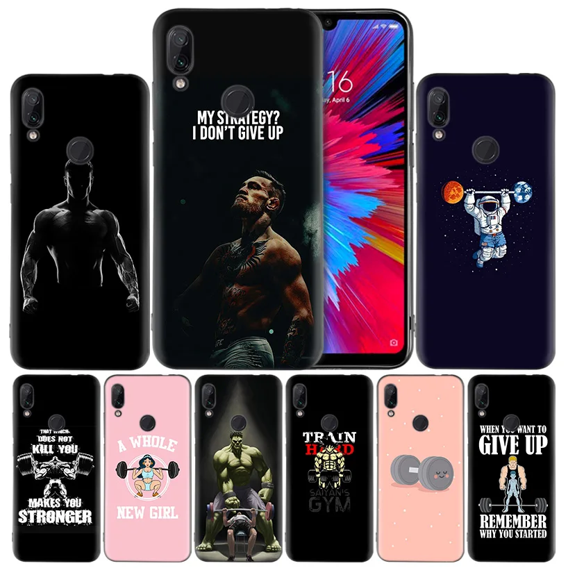 

Bodybuilding Gym FiSilicone Case Cover for Xiaomi Redmi Note 7 7A 7S K20 Y3 6 6A S2 GO 5X 6X Mi A1 A2 8 9T Play Lite Pro Poco F1